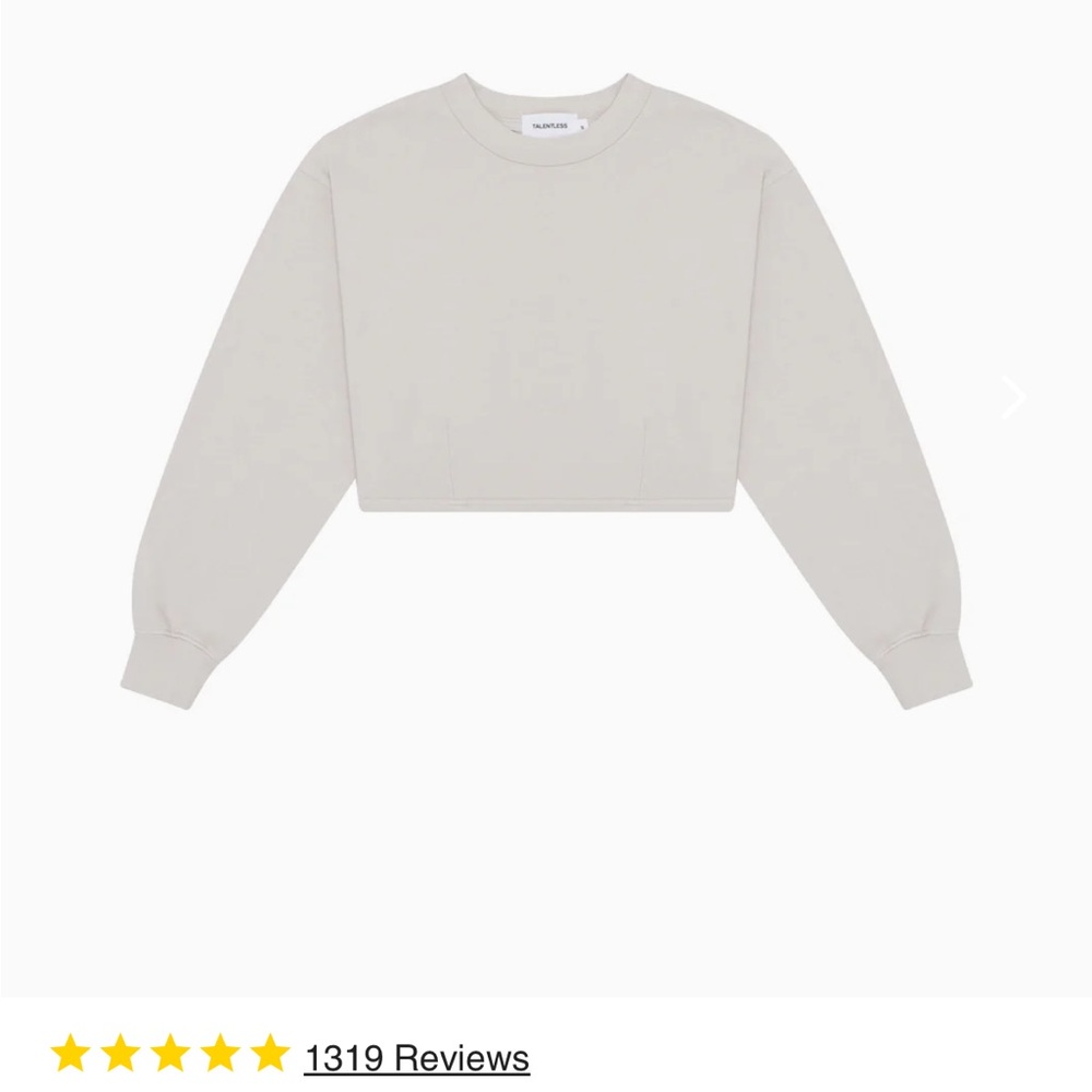 Talentless Crop Dart Lightweight Crewneck